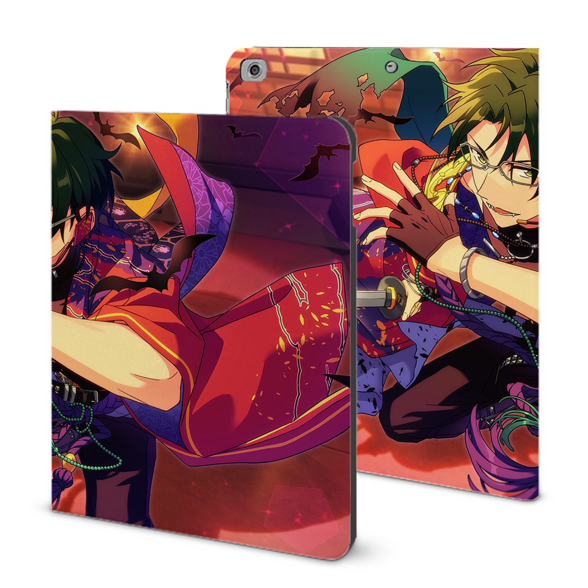 （画像用） あんさんぶるスターズ! Ensemble Stars IPad ケース ブック型 PUレザー TPU 耐衝撃 軽量 薄型 ペン収納なし 全面保護 IPad 各モデル対応